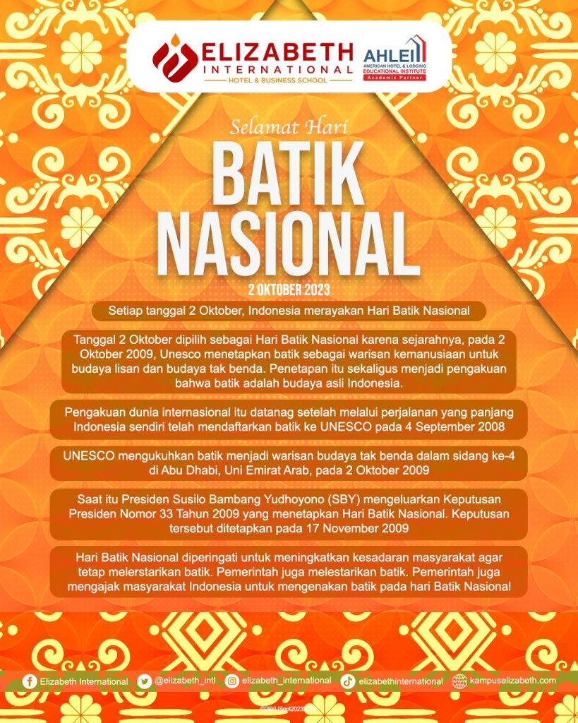 Selamat Hari Batik Nasional 2023 Kampus Pariwisata Bali Kampus Perhotelan Bali